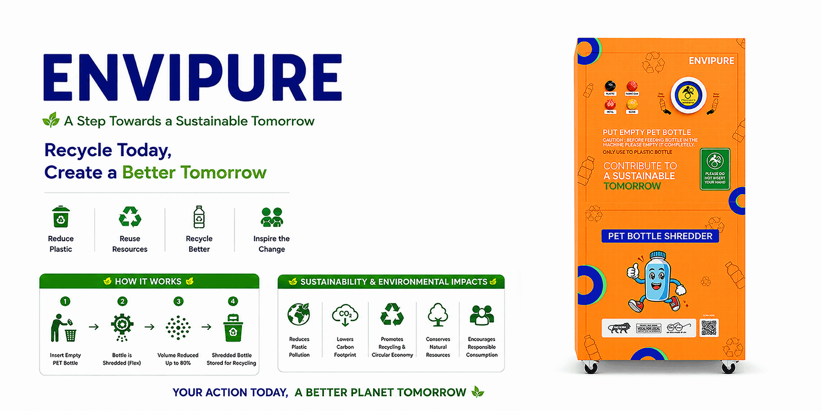 Envipure PET bottle shredder sustainability overview